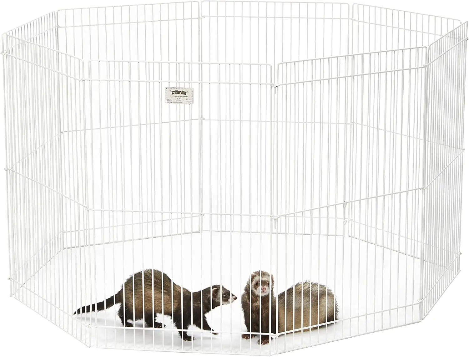

Small Animal Exercise Pen for Ferrets, Guinea Pigs, Rabbits & Rats - 8 Panels with Ground Anchors