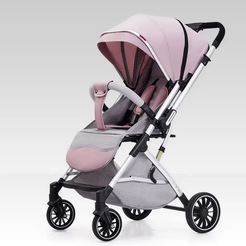 

LIUNCY Baby Stroller Two-way Lightweight High Landscape Can Sit or Lie Down Children's Stroller Walking Tool for Children