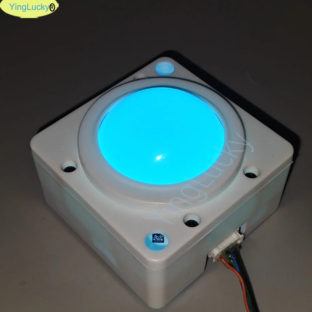 USB 2 بوصة كرة التتبع المستديرة LED الماوس المضيء USB لنظام التشغيل Windows Linux Android Arcade Game، يدعم توصيل لوحة المفاتيح عصا التحكم #2