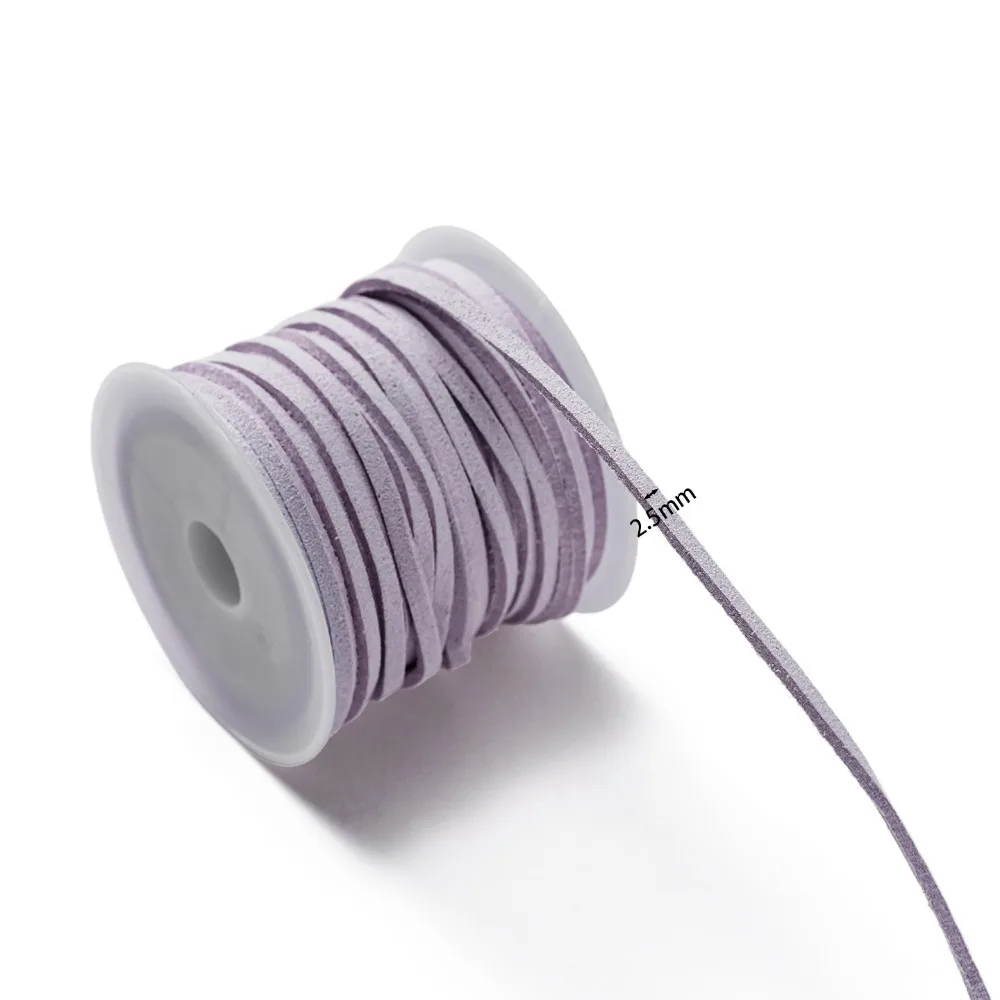 5m/14g Roll Korean Suede Leather Cord Double Sided Velvet DIY Braided Bracelet Necklace String Wholesale