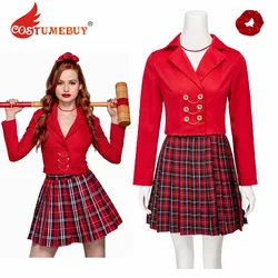 Musical the Heathers 3 Madelaine Petsch Cosplay Costume Women Girls Red Jacket Plaid Skirt JK School Uniform Dress Outfits