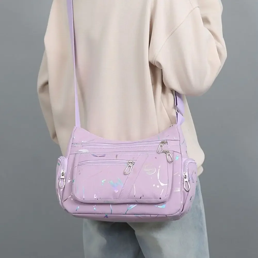 Borsa a tracolla da donna impermeabile borse a tracolla moda multifunzionale di grande capacità borsa a tracolla multistrato da donna