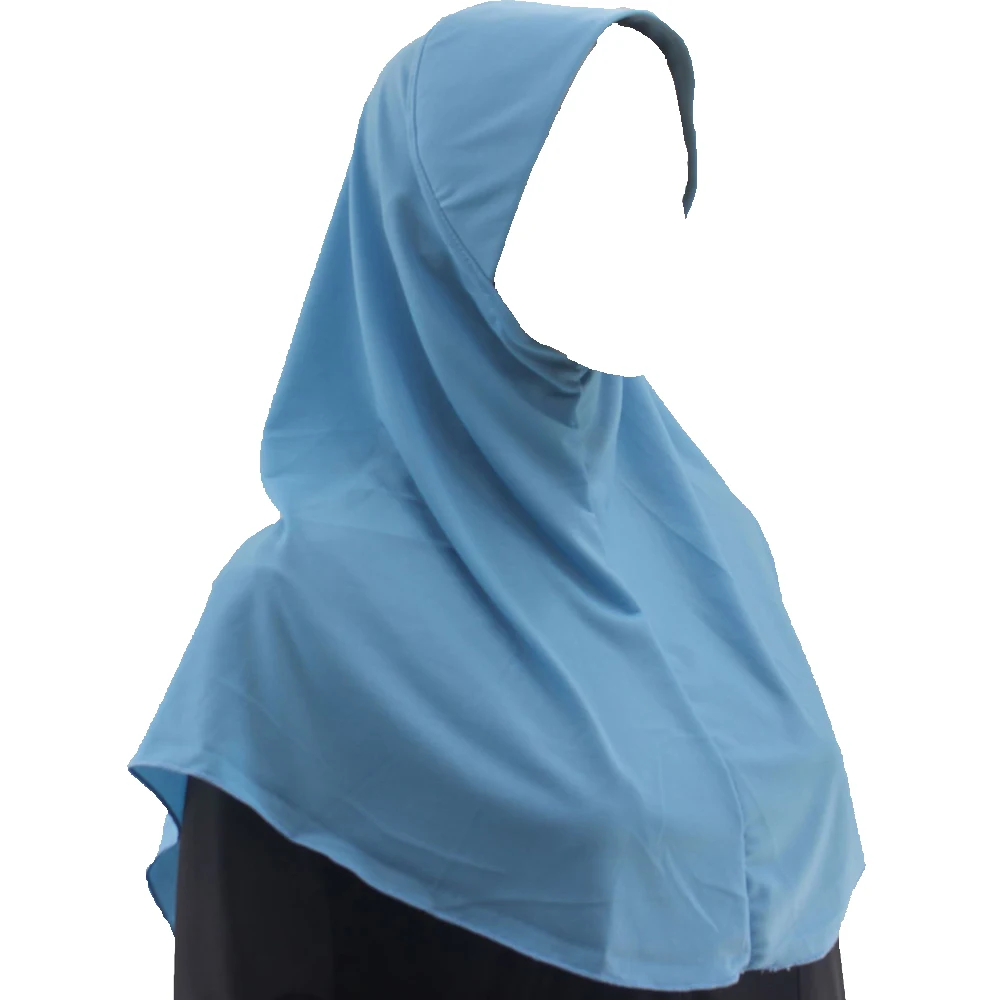 

Цельный мусульманский хиджаб Амира, женский платок с широкими полями, тюрбан, мгновенный шарф, тюрбан, исламский молитвенный хиджаб, накидка на голову, никаб