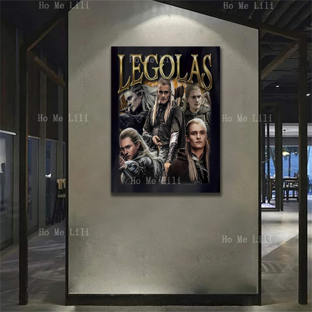 Legolas Vintage Classic Movie Characters Shooter Bow And Arrow Canvas Wall Art Print Painting Home Decor