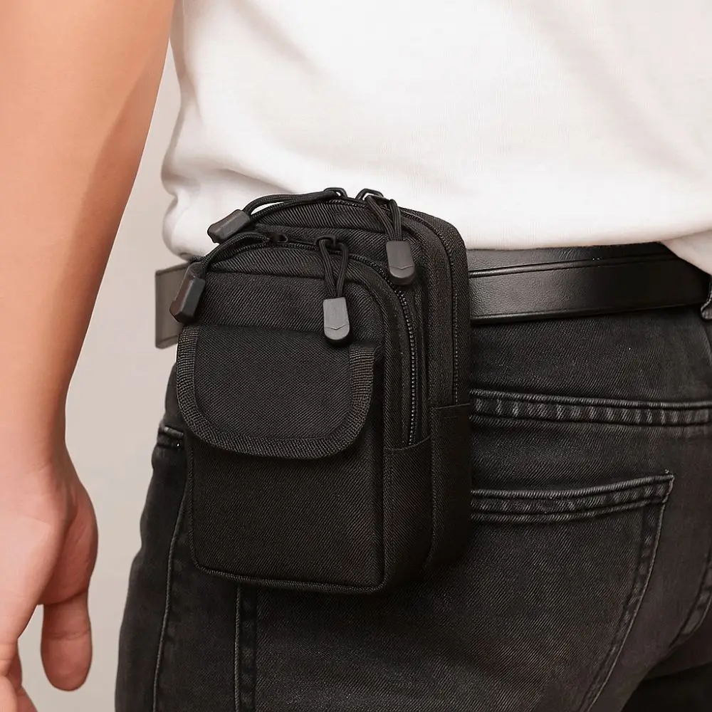 

Oxford Cloth Running Sports Belt Bag Large Capacity Multifunctional Climbing Belt Bag Multiple Layers Durable Waist Pack Bag