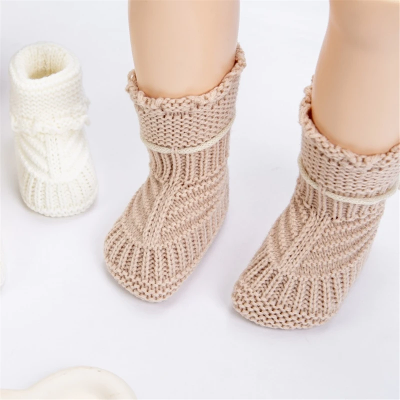 Soft Knit Baby Booties Comfortable First Walkers Warm & Soft Baby Booties Warm Toddler Booties for Newborns & Toddlers
