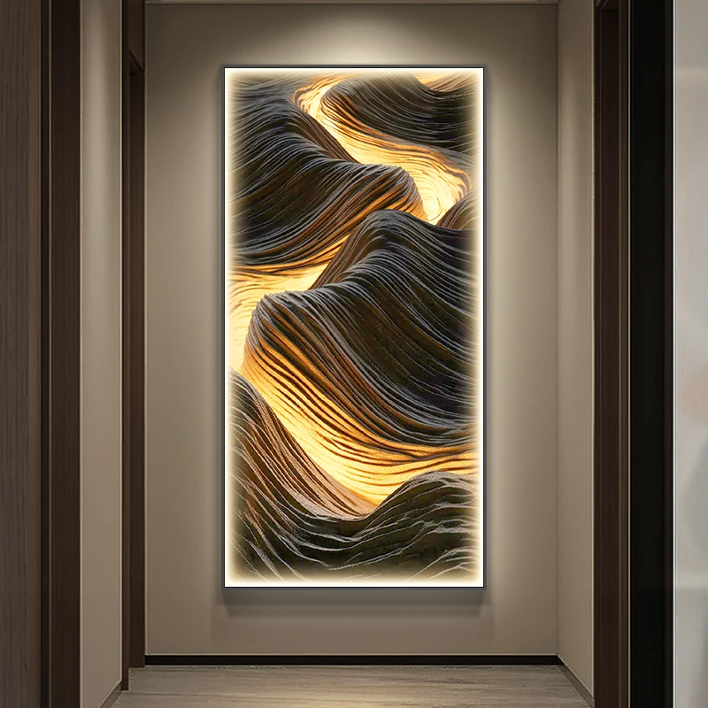 

Modern LED Wall Lamp - Luster Abstract Hanging Mural Light with Artistic Design for Living Room, Entrance Corridor Lobby Spaces