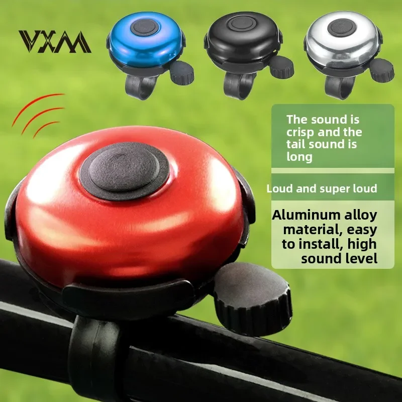 

Classic Bike Bell, Aluminum Bicycle Bell Loud Crisp Clear Sound Bicycle Bike Bell for Adults Kids Black, red, blue, silver