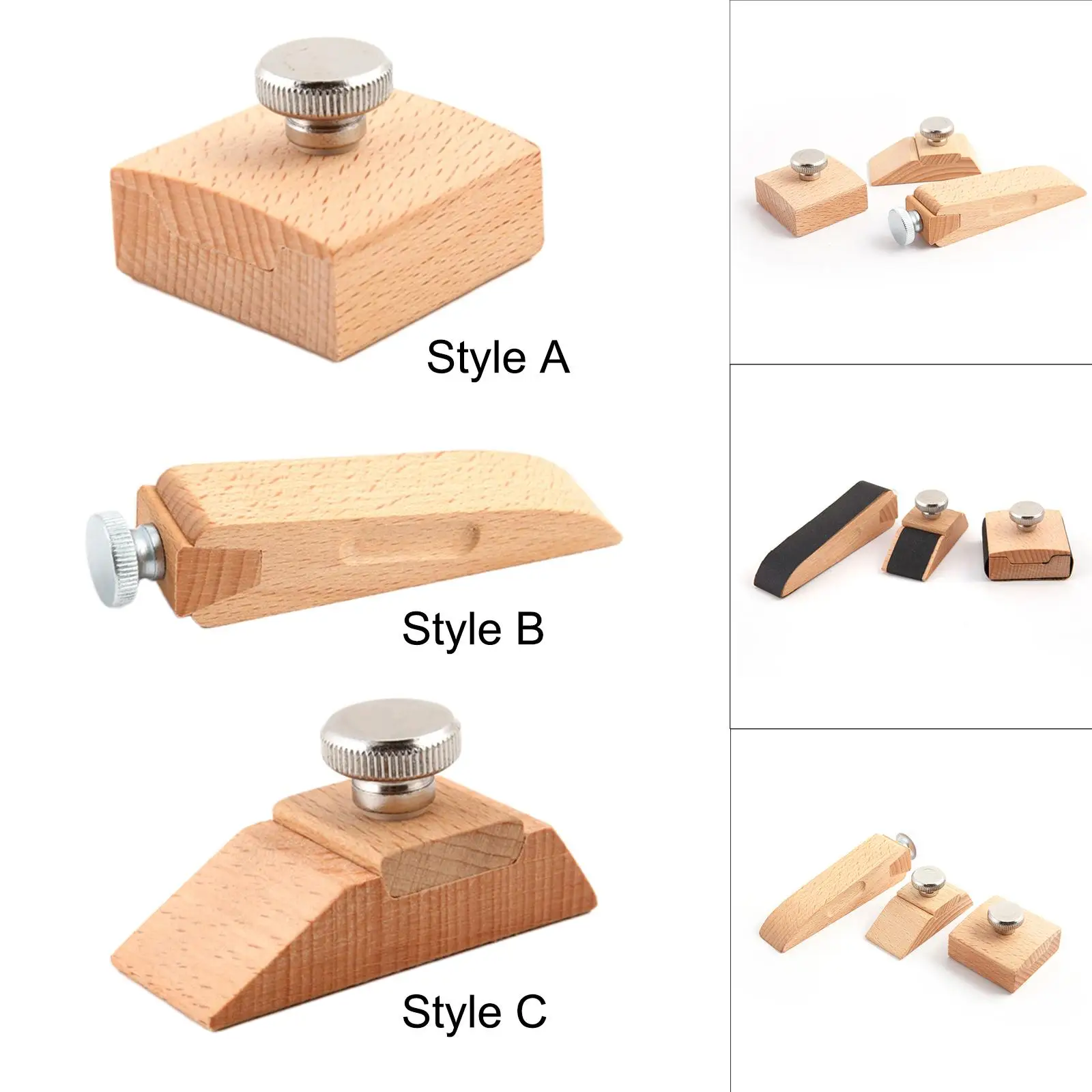 Wooden Sanding Block Sander Hand Sander Leather Tool Lightweight DIY Accessory for Leathercrafts, Detail Work