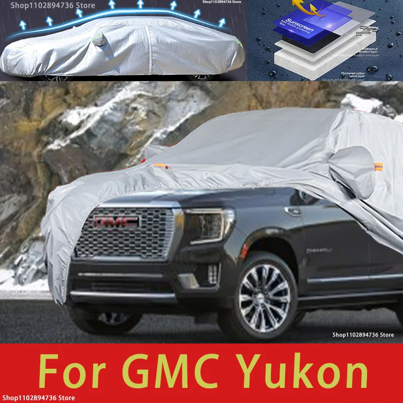 

Для GMC Yukon 2015, уличные защитные чехлы для автомобиля, снежный чехол, солнцезащитный козырек, водонепроницаемый, пылезащитный, внешние автомобильные аксессуары