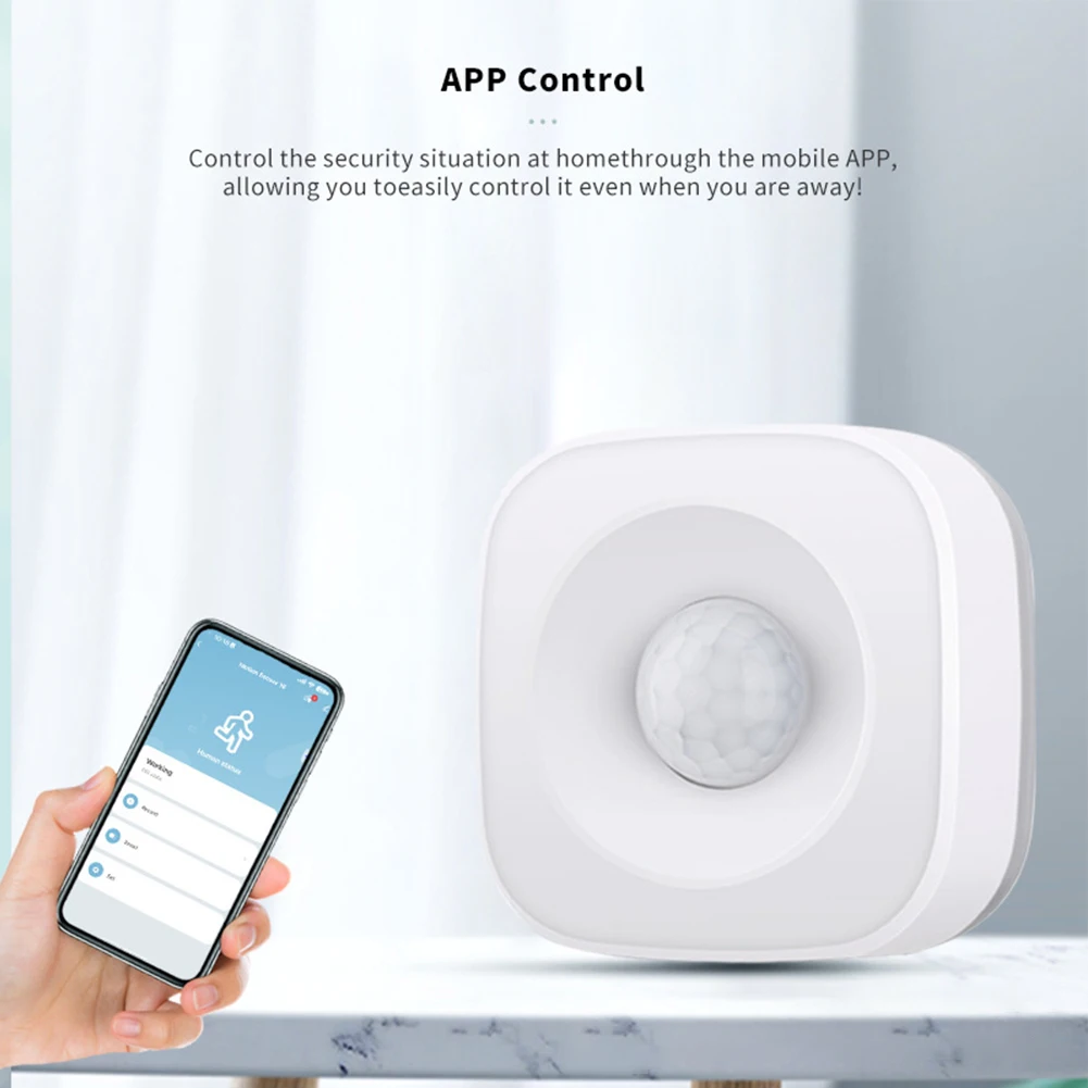 Tuya WIFI PIR Motion Sensor Detector Movement Sensor Life APP Wireless Home Automation System Via Alexa Googles Home