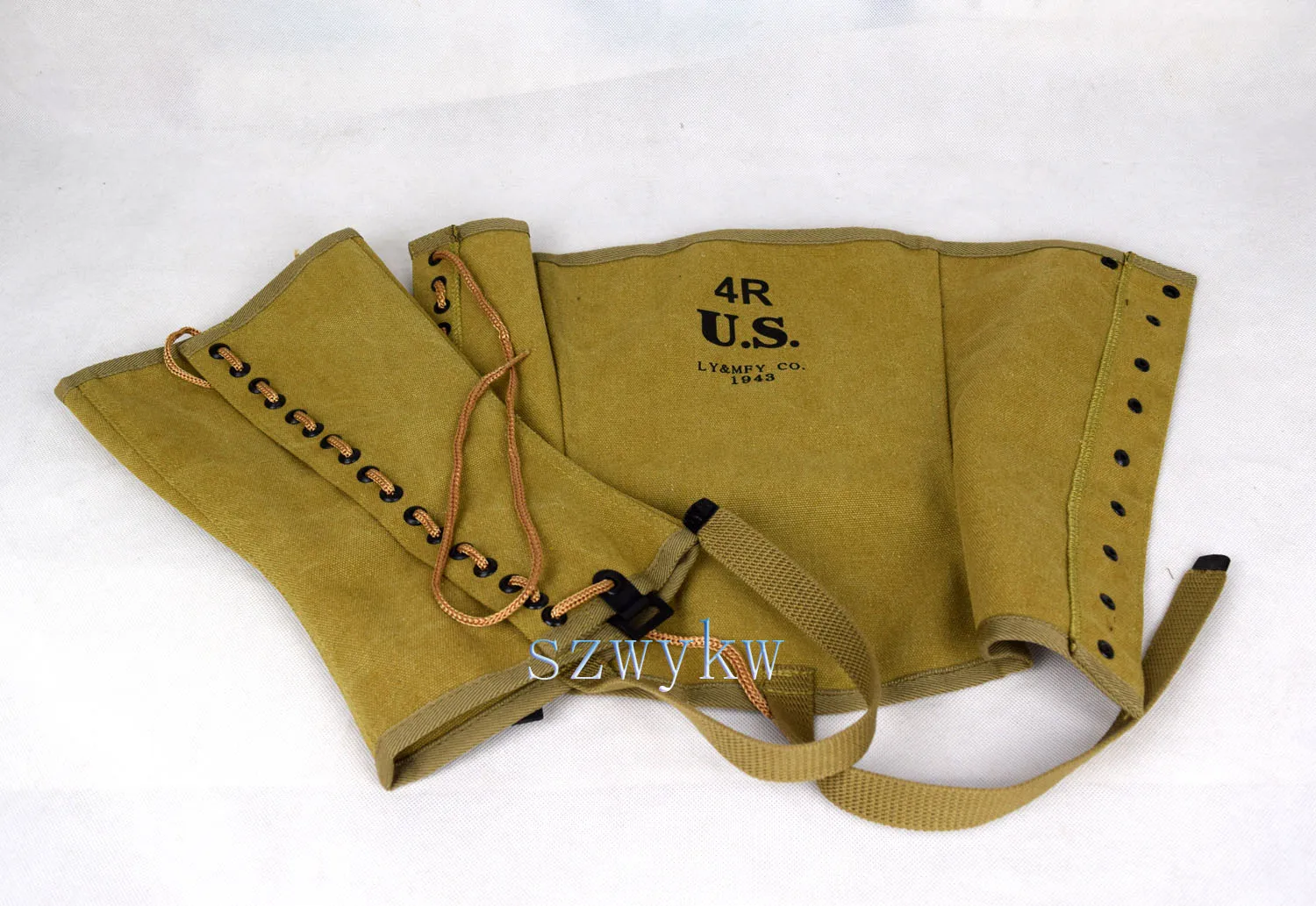 Reenactment US Army M1938 Canvas Gaiter Leggings Feet Wear SIZE 2R  3R 4R