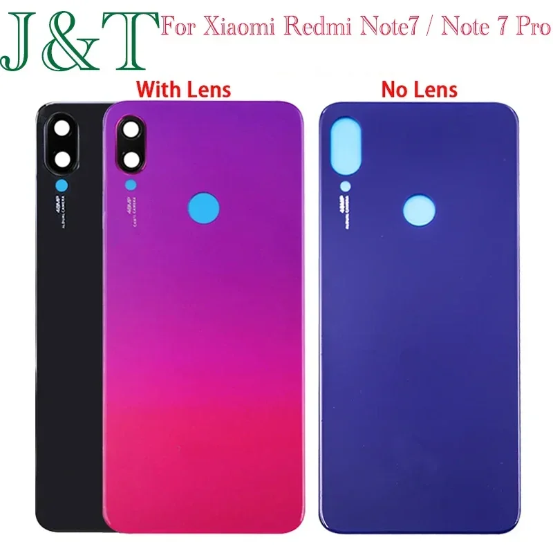 For Xiaomi Redmi Note 7 Battery Cover Back Door Glass Panel For Redmi Note 7 Pro Back Cover Rear Housing Case Replace