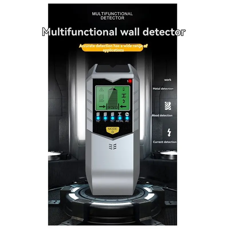 【ترويج】مكتشف كاشف الحائط الإلكتروني متعدد الوظائف 5 في 1، كاشف المعادن المحمول، مكتشف الخشب، قياس إلكتروني #4