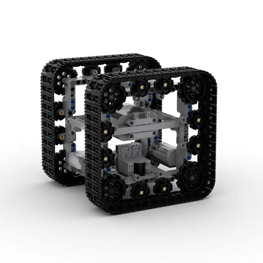 RC Climbing Crawler, Square Track MOC Building Blocks, Electric DIY Assembly Vehicle Engineering Model