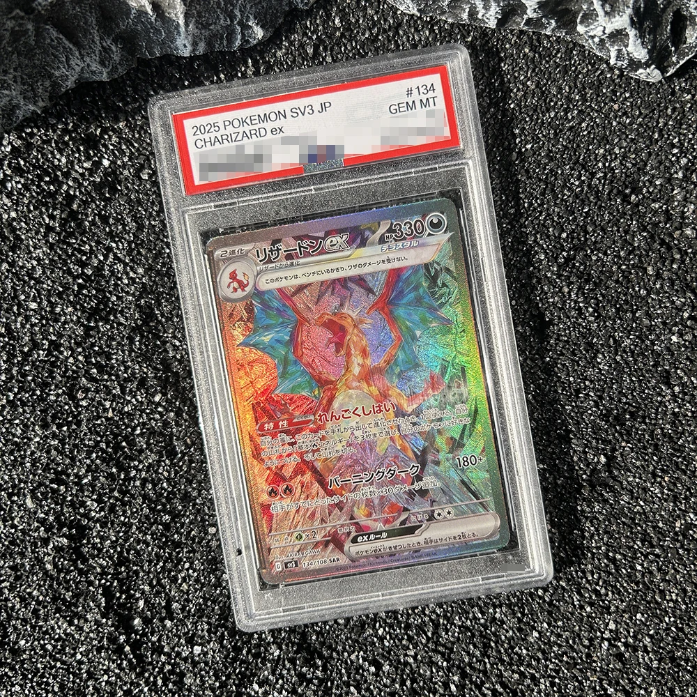 

2025 Sv3 Charizard Ex PTCG Коллекционная карта Самодельная японская версия 10 точек Рейтинг карты Аниме Игровая карта Подарок