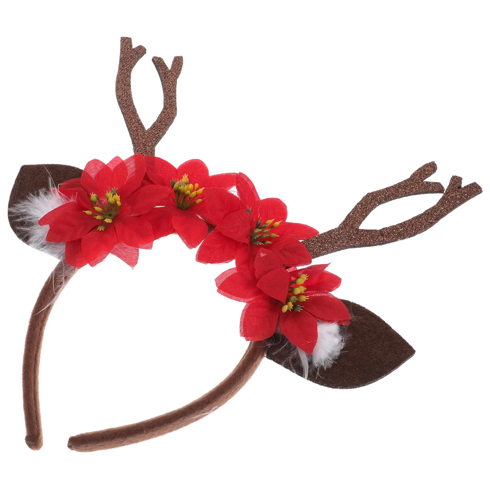 Christmas Headband Deer Ears Fit Reindeer Costume Light up Antlers Decorations Lovers