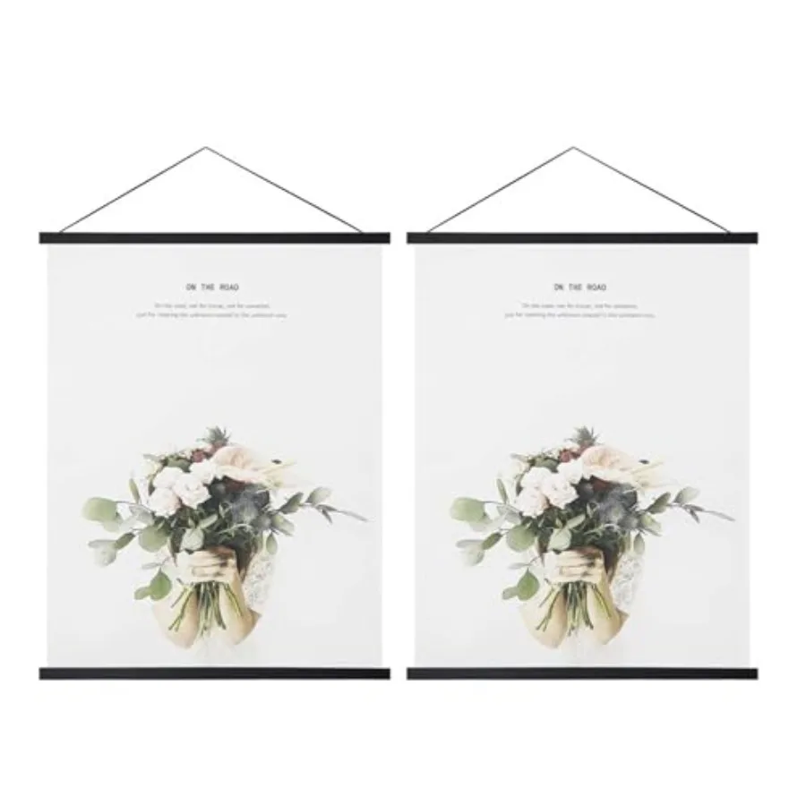 

Набор из 2 магнитных рамок-держателей для постеров 36x24, 36x48, 36x12, деревянные рамки-держатели под светлое дерево для фотографий, картин, холстов, принтов, произведений искусства