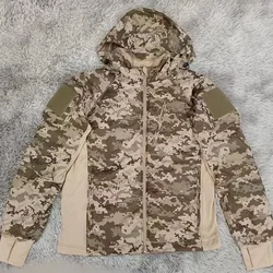 Mens CamouflageTactical Jacket Lightweight Cotton Clothes Autumn Winter Outdoor Waterproof Hooded Padded Coat Hiking Windbreaker