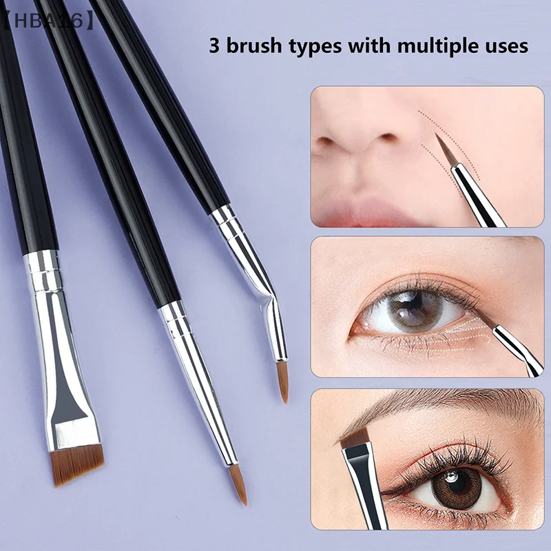 Fijne eyeliner make-upborstel Vloeibare gel eyelinerborstel Precisie dunne lange eyelinerborstel Professionele eyeliner make-uptool