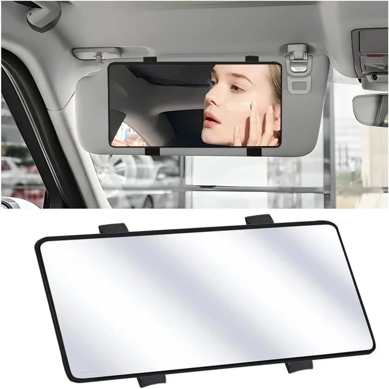 Large Screen Portable Car Mirror For Sun Visor – HD Vanity Mirror For Truck And SUV Interior