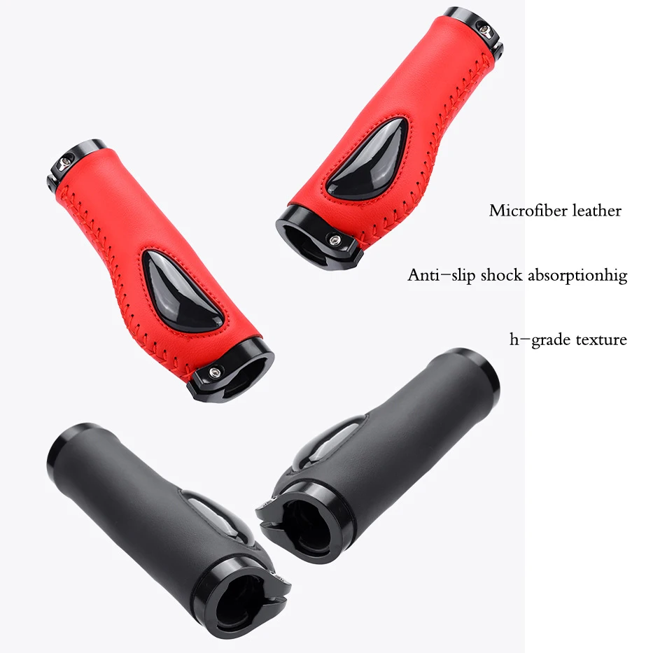 Bike Grip Fahrrad Zubehör Fahrrad Faser Leder Grip Bike Grip Mountainbike Anti-Slip Lenker Abdeckung Lenker Griffe – Detail 3