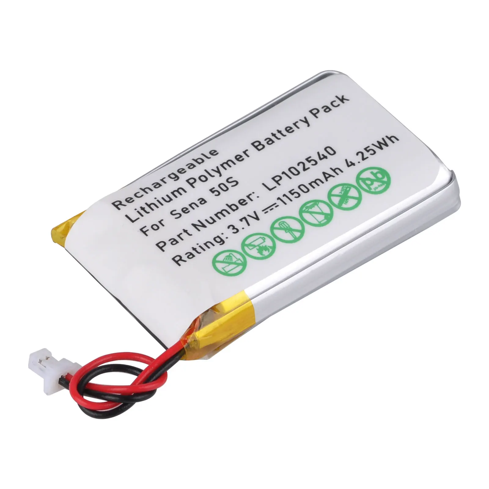 

3.7V 1150mAh Replacement Battery For Sena 50S Motorcycle Bluetooth Headset Helmet Intercom LP102540