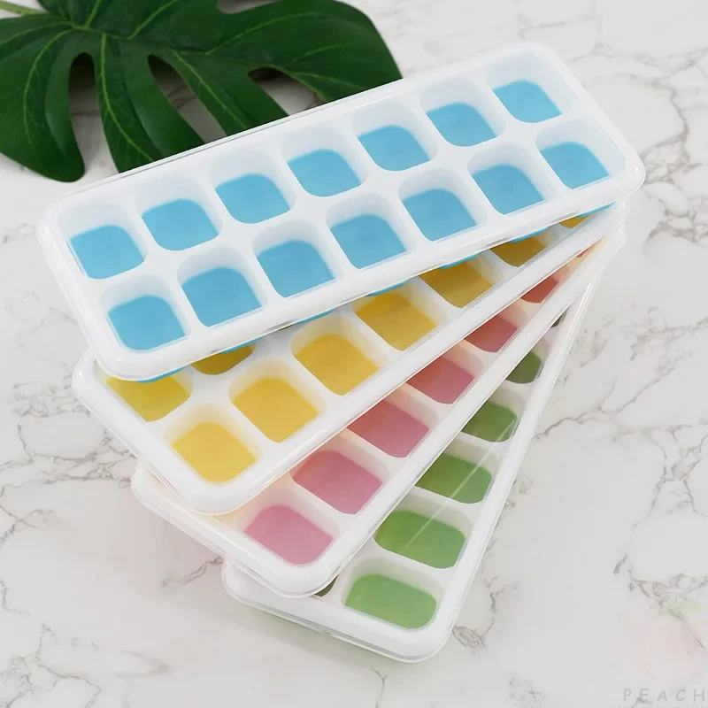 14 Grid Ice Cube Tray Silicone Mold Square Ice Cube Tray Mold Ice Cube Maker Non-toxic Durable Bar Pub Wine Ice Blocks Maker.