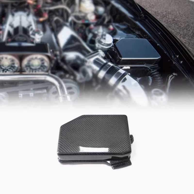 Крышка блока предохранителей из углеродного волокна для Toyota 93-98 Supra MK4 2JZ VVTI GTE JZA80, внутренняя часть тюнингового капота, глянцевая внутренняя отделка капота