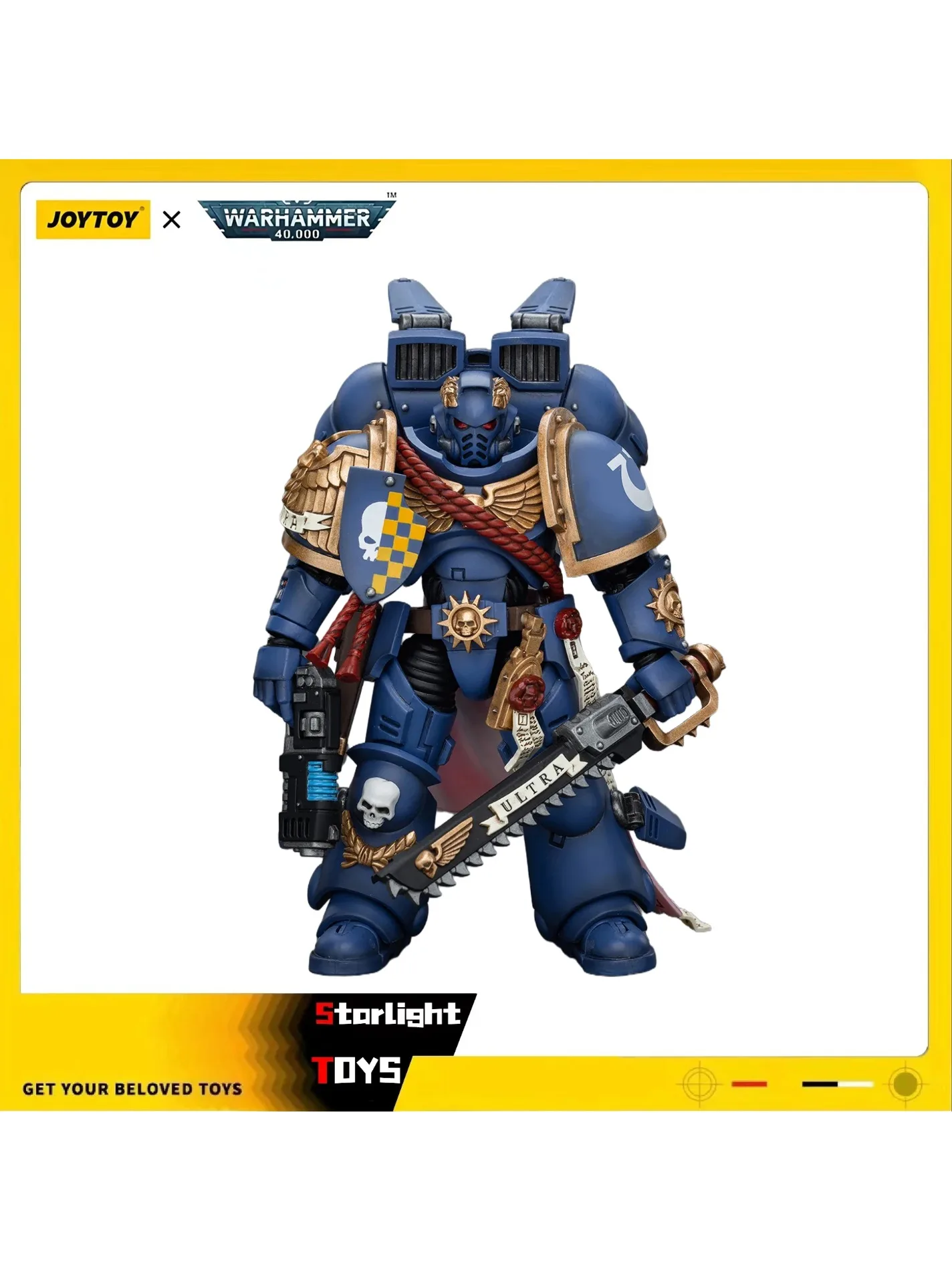 JOYTOY 1/18 Action Figure Warhammer 40K Ultramarines Captain met Jump Pack Speelgoed Model Collectie Geschenken - afbeelding 2