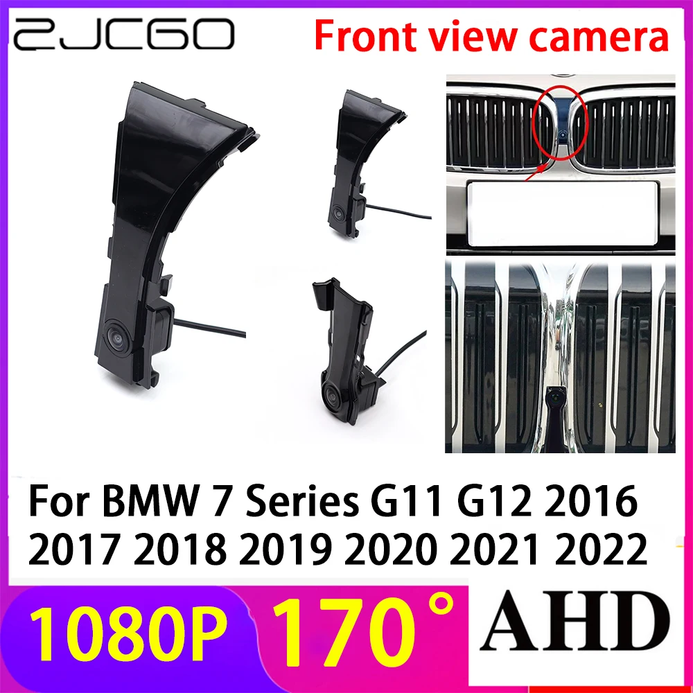 ZJCGO AHD 1080P LOGO Car Parking Front View Camera Waterproof for BMW 7 Series G11 G12 2016 2017 2018 2019 2020 2021 2022