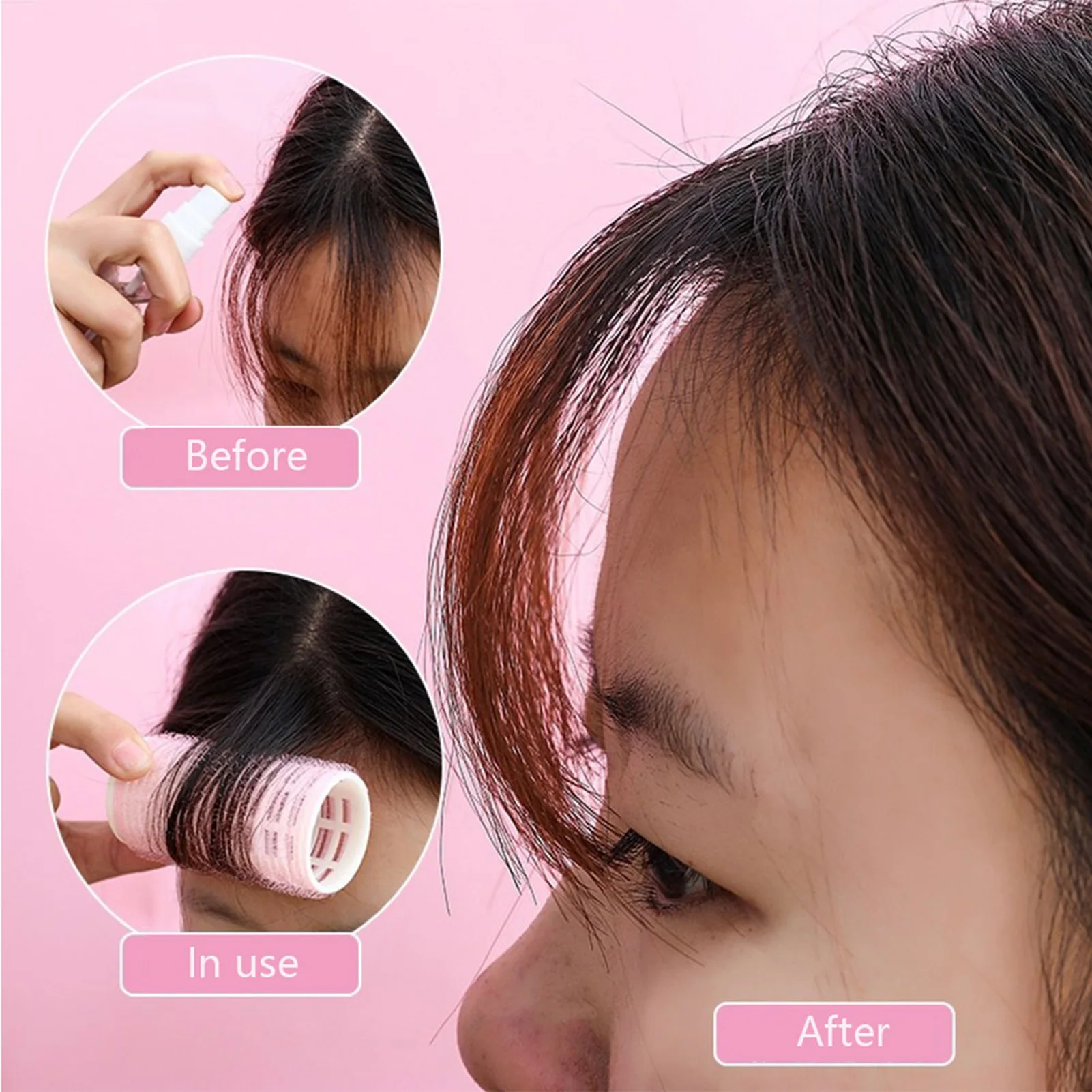 3 Sizes Hair Curling Rollers Fluffy High Cranial Hair Curling Iron Air Bangs Curling Clip For Women Hairdressing Accessories