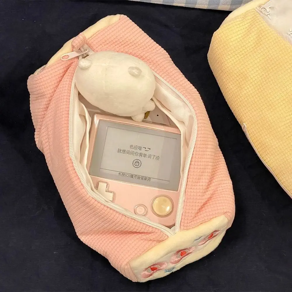 

Cute Corduroy Pen Bag Large Capacity Embroidery Pencil Case Multi-functional Stationery Organizer Back To School