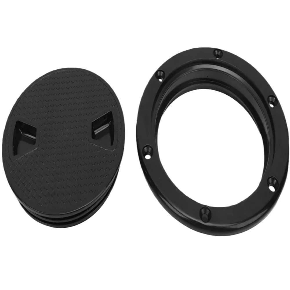 2pcs set Reinforced ABS Round Deck Hatch 180 Degree Opening Non-Slip Surface Boat Hatch Cover 4 Inch Size