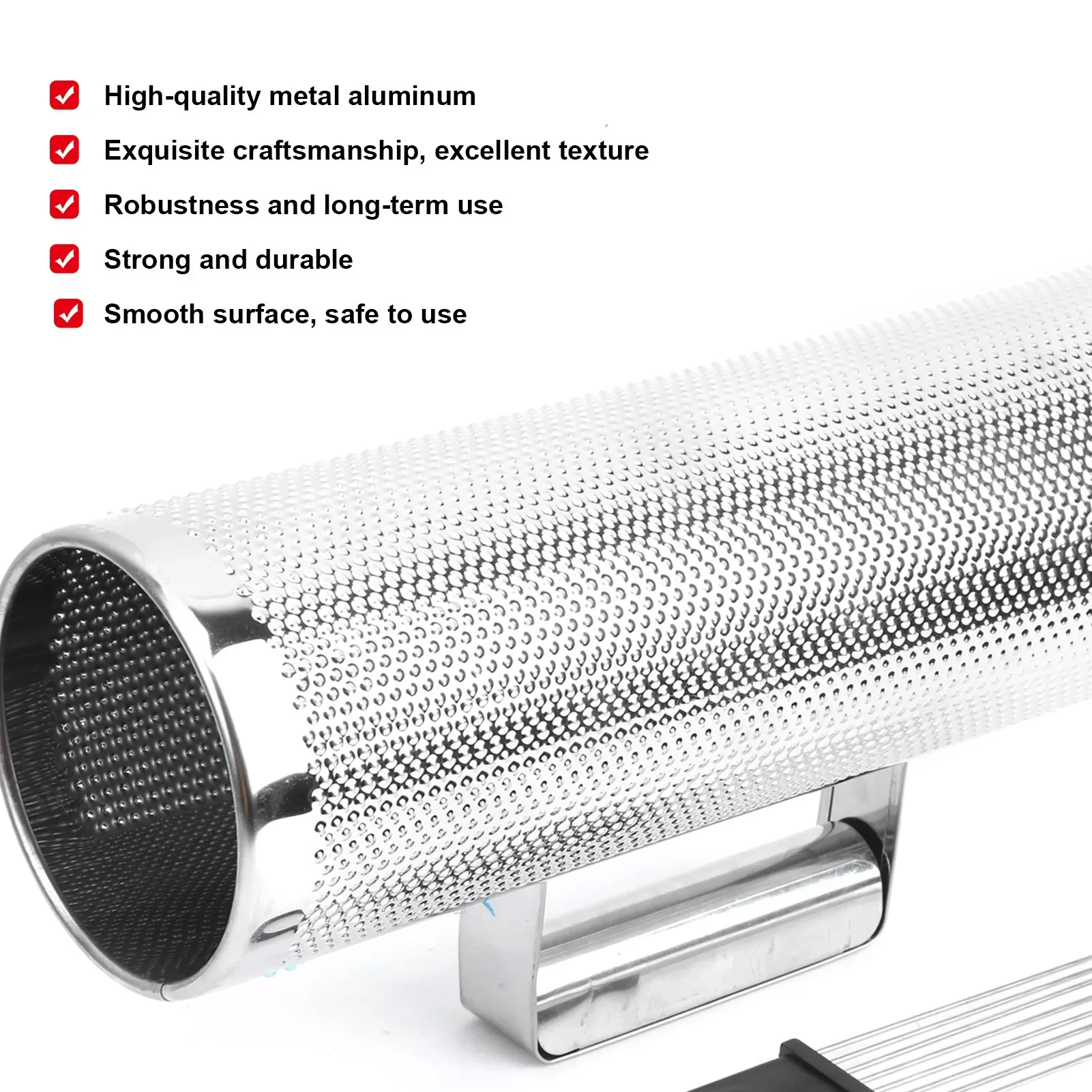 Guiro Shaker Aluminum Orff Percussion Instrument Scraper Music Teaching Aids 4x12in