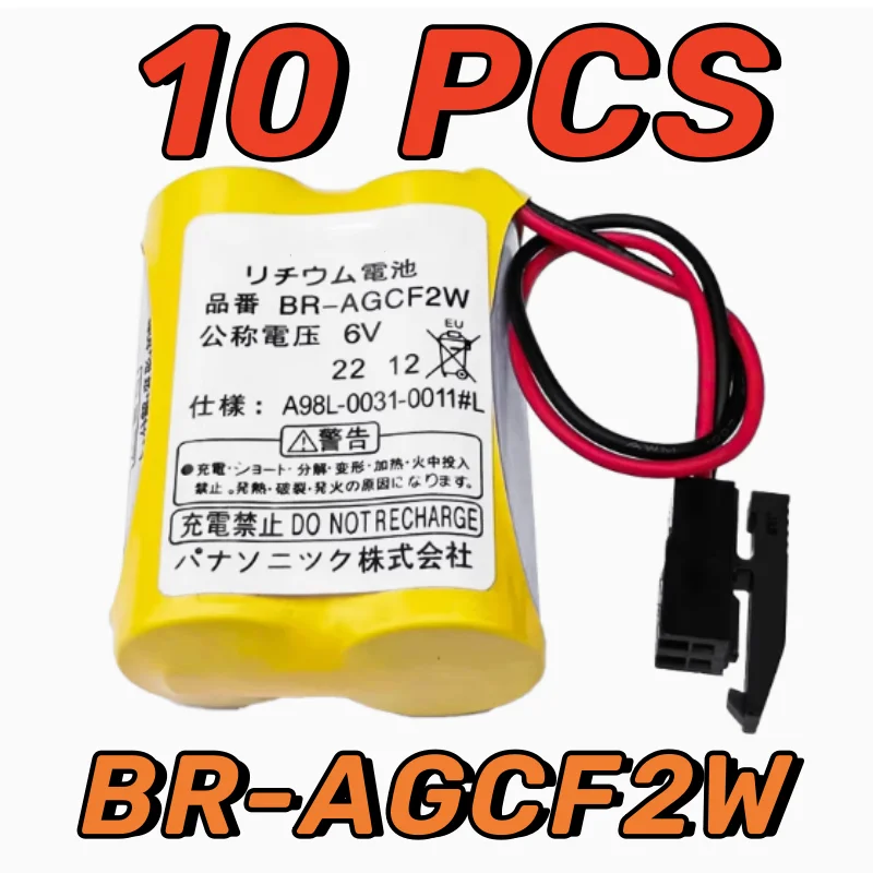 

10PCS Original NEW A98L-0031-0011 #L Battery BR-AGCF2W Lithium 6V PLC Batteries With FANAC Black Plug