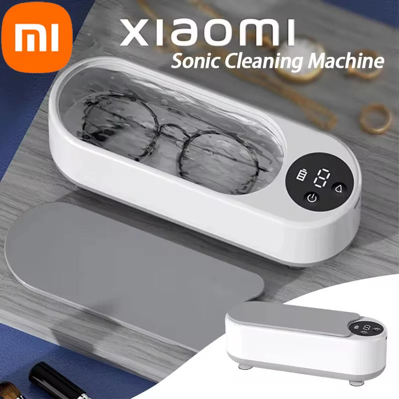 Xiaomi MIJIA 450ml Clean Ultrasonic Cleaner Portable Household Cleaning Machine Jewelry Cleaner Machine Ring Glasse Makeup Brush