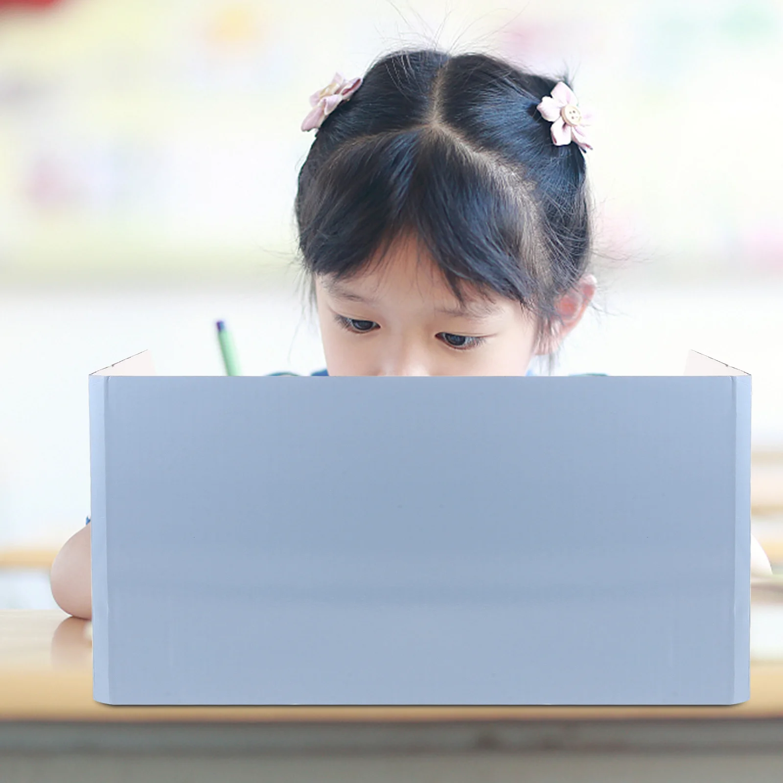 

5Pcs Desk Divider Privacy Shield Board Sneeze Guard Countertop Barrier for Office School Bank Cashier Protective Partition