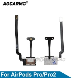 Aocarmo For Airpods Pro 1 2 Pro2 Earphone Charger Dock Charging Port Connector Flex Cable Replacement Parts