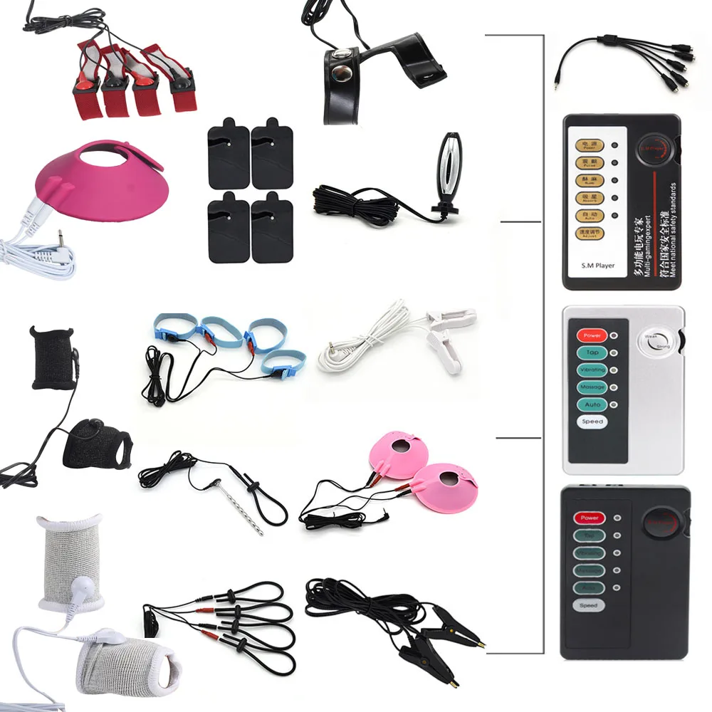 Electric Shock Wire E-stim Power Box Electrical Sex Accessorry For Stimulation Women Men Penis/Anal/Vagina/Nipple/Glans Bdsm Toy