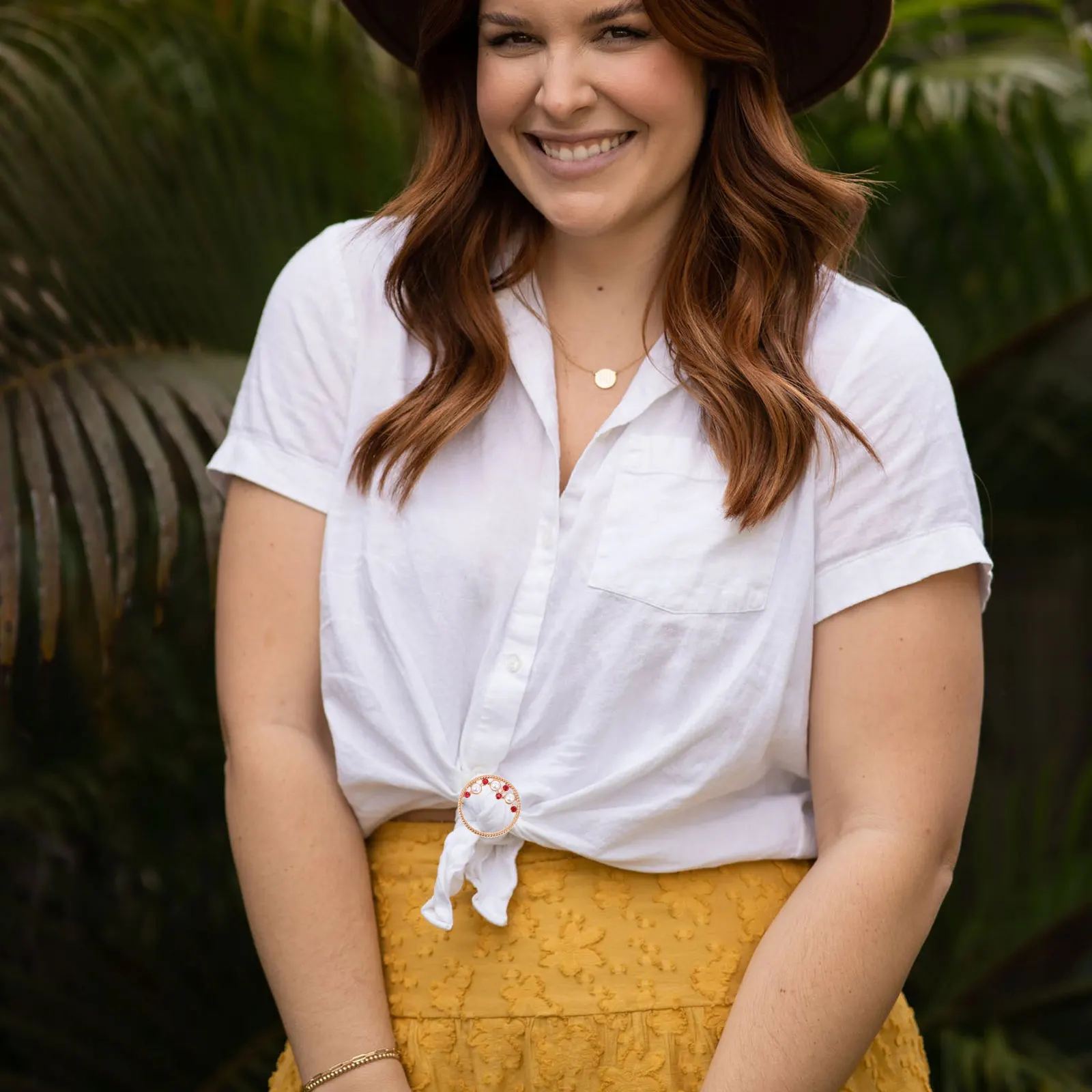 

8 pcs Corner Knot Buckles T-Shirt Clips Premium Zinc Alloy Scarf Tie Rings For Wedding Party Decoration