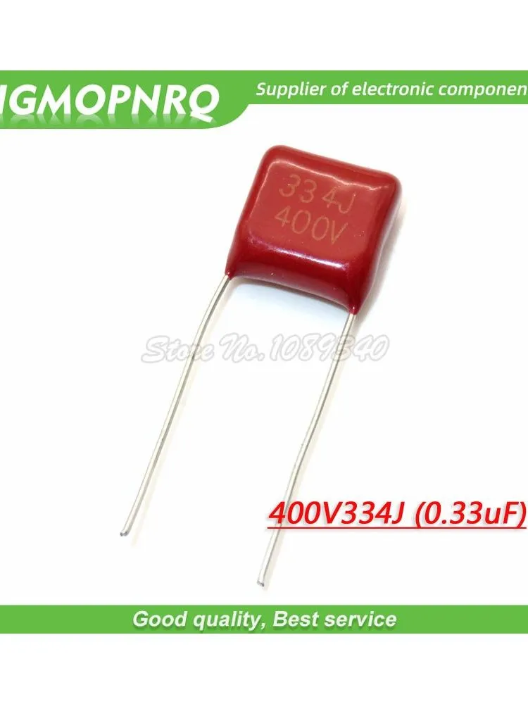 10 sztuk 400V334J 0.33UF Pitch 15mm 400V 330NF 334 CBB kondensator folii polipropylenowej — zdjęcie 2