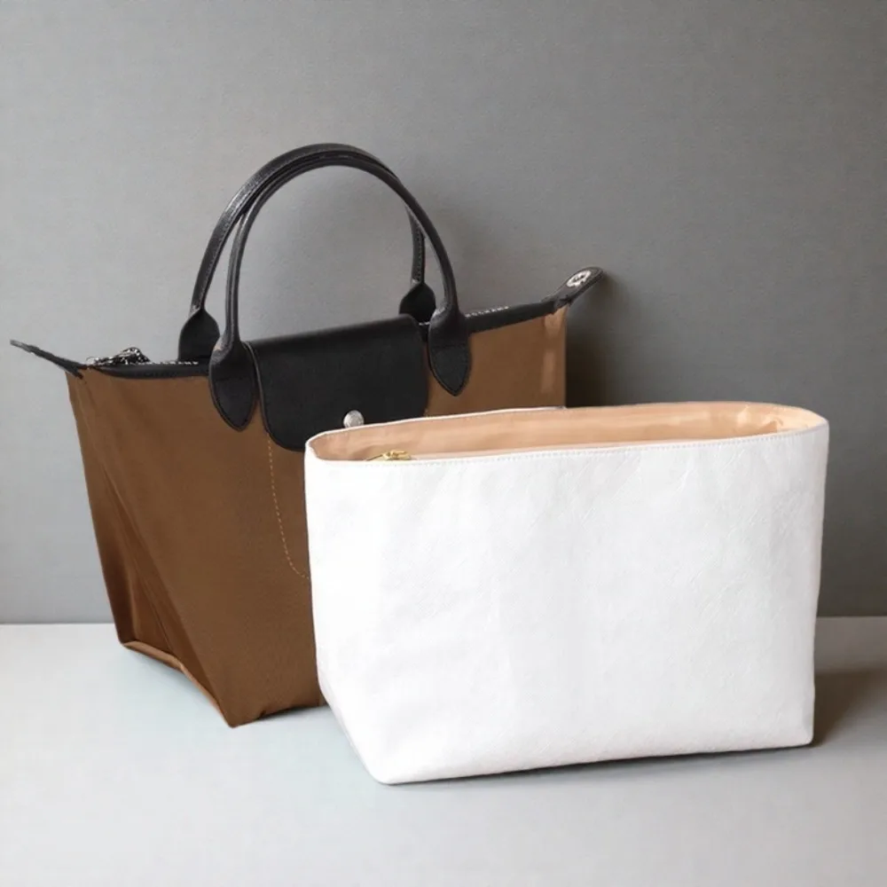 

Bag Organizer For Longchamp Energy Handbag Dupont Paper Inner Bag Travel Portable Purse Insert Makeup Liner Bag
