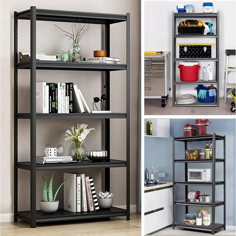 2023 New 5-Tier  Shelving,Adjustable Metal Storage Shelf Units and Storage,Heavy Duty Metal Shelving,Metal Shelves