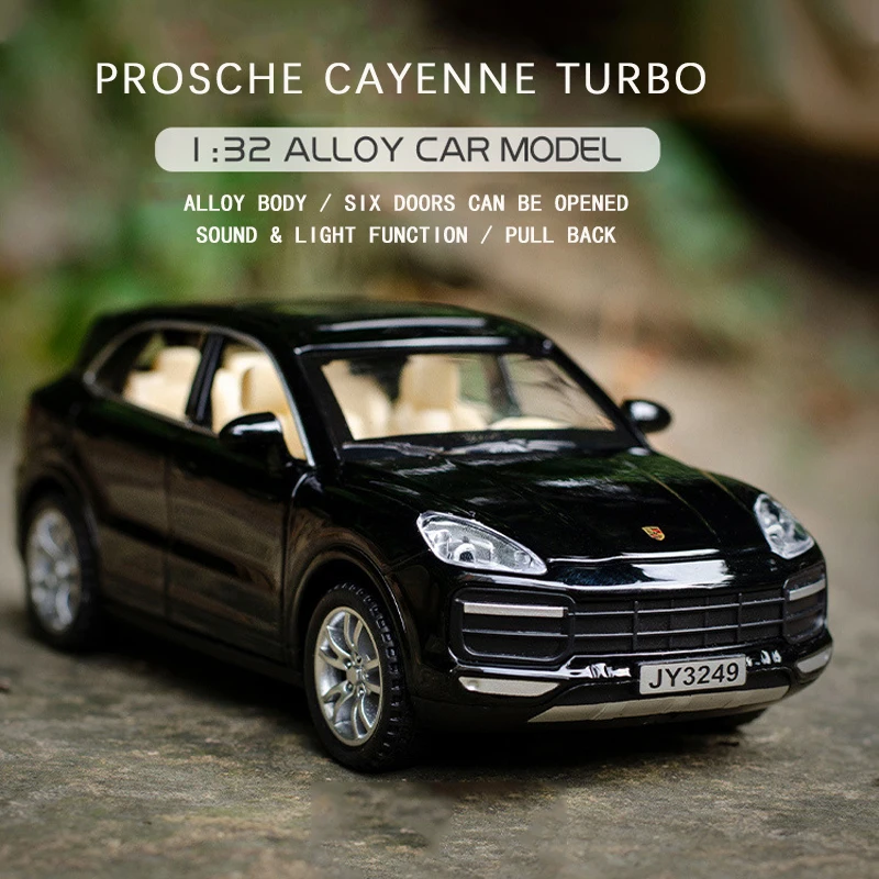 

Diecast 1:32 Alloy Model Cars Porsche Cayenne Turbos Simulation Metal Vehicles Miniature for Children Gifts Collect Boys Hottoys