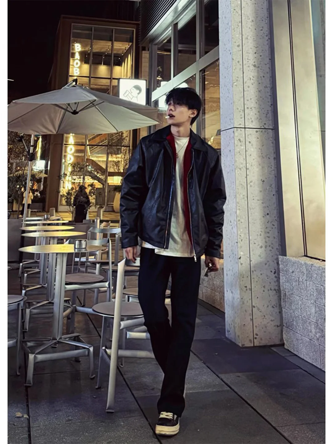 

Утепленная куртка из искусственной кожи для мужчин, зимняя, на флисовой подкладке, морозостойкая, теплая верхняя одежда, повседневная, с застежкой-молнией, однотонная