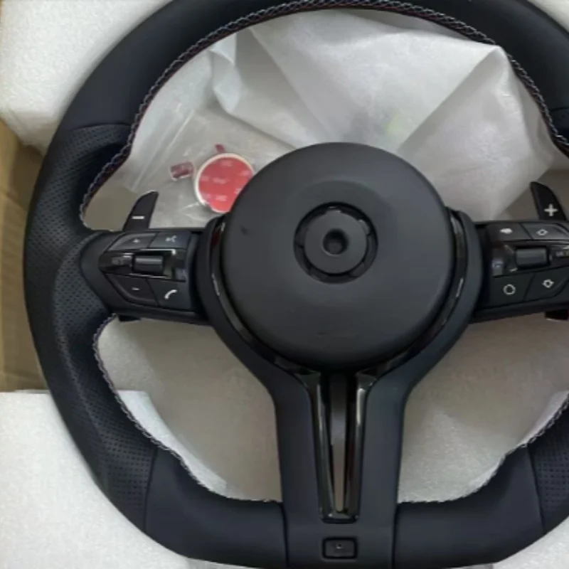 For BMW F20 F21 F22 F44 F30 340i F31 F34 335i F32 F33 F36 F10 535i 550i F11 F07 F06 F13 Black Leather Steering Wheel