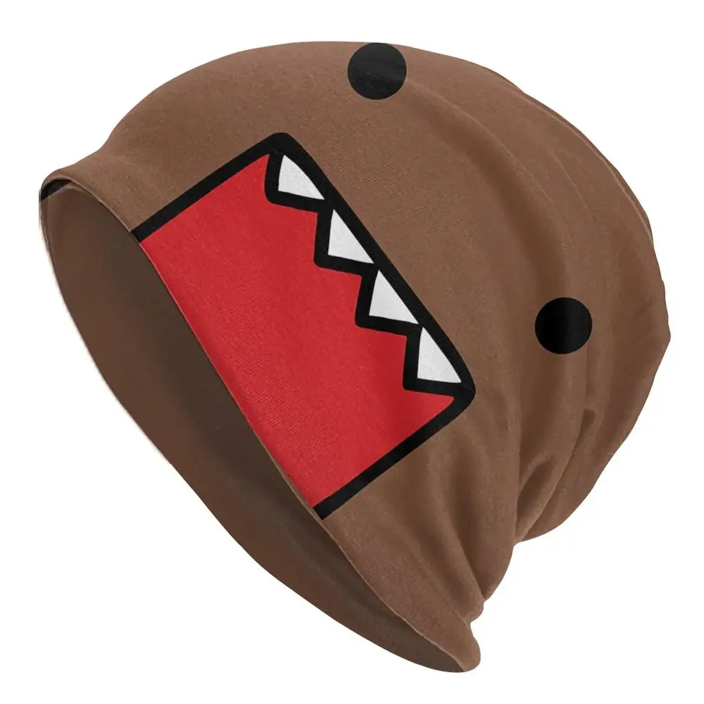 Domo Kun Cartoon Skullies czapki czapki outdoorowe fajne cienkie czapki Hipster czapki męskie damskie nauszniki