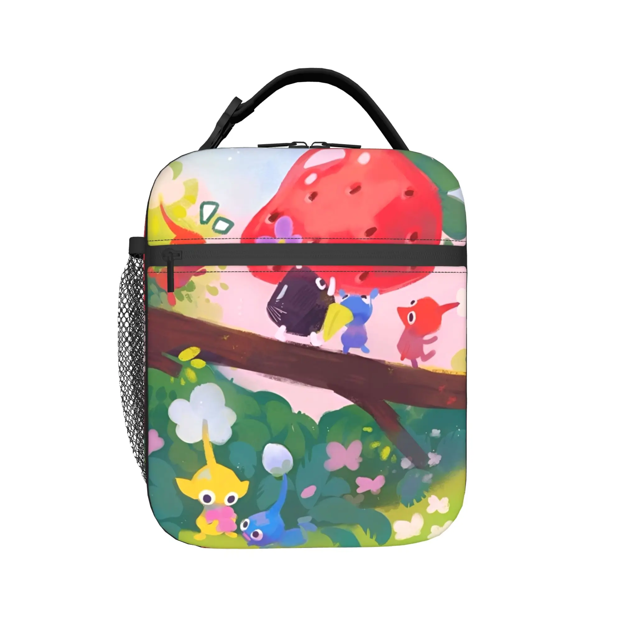Pikmins Video Game Insulated Lunch Bag Large  Reusable Thermal Bag Tote Lunch Box Beach  Travel Food Storage Bags