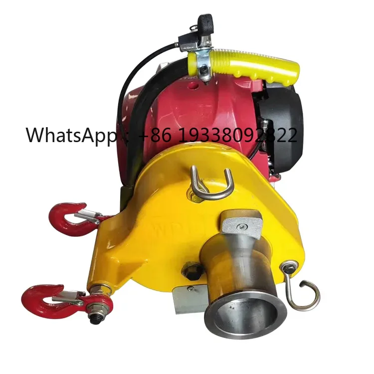 

700kg Portable Electric Capstan Winch with Steel Wire Rope Auto Application GX-50 Engine